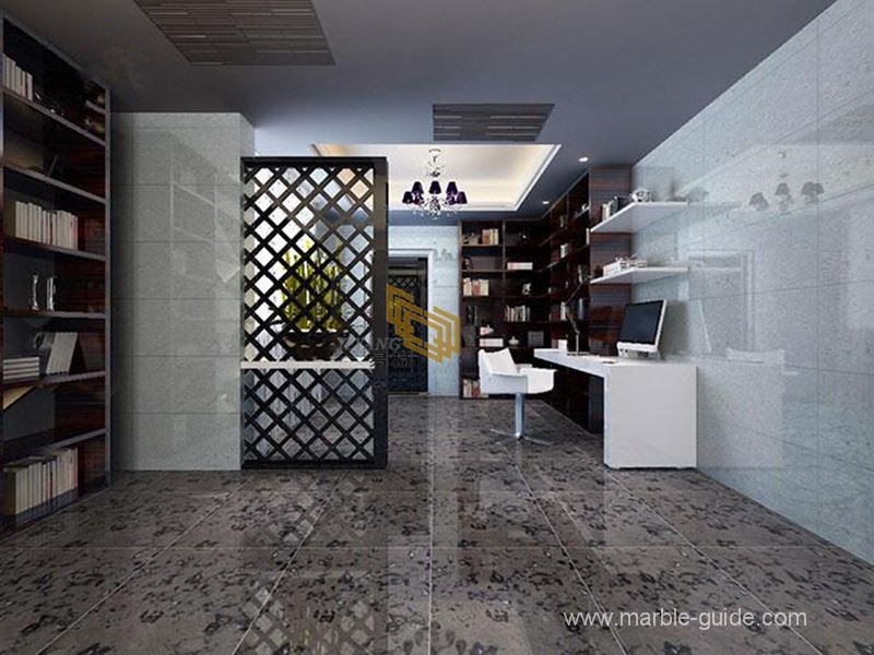 Chinese ink painting marble floor