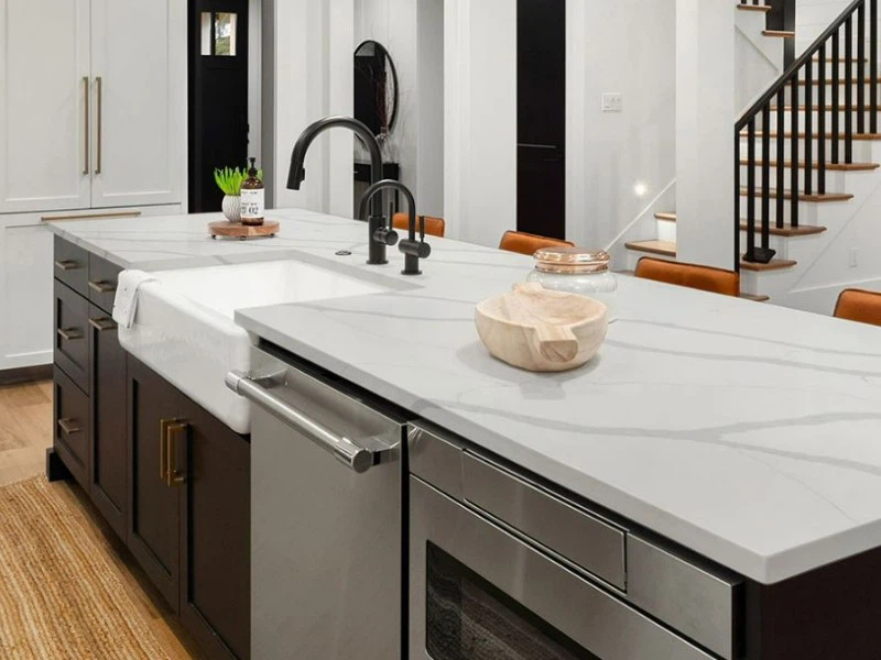kitchen calacatta quartz countertop kitchen calacatta quartz countertop
