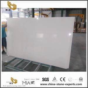 Blanc Blanche en marbre en pierre artificielle pour la cuisine pour comptoir tople Tile