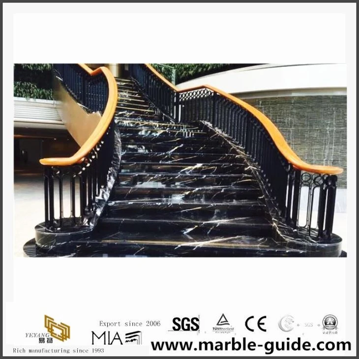 Marbre noir de Marquina de la Chine pour l'étape d'escalier