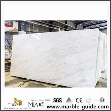 Vollakas polies en marbre blanc Bookmatch Tiles pour plancher mural