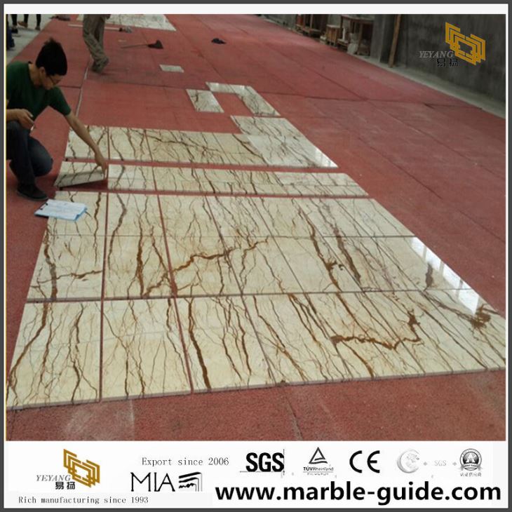 Sofitel Gold Marble Tile For Flooring