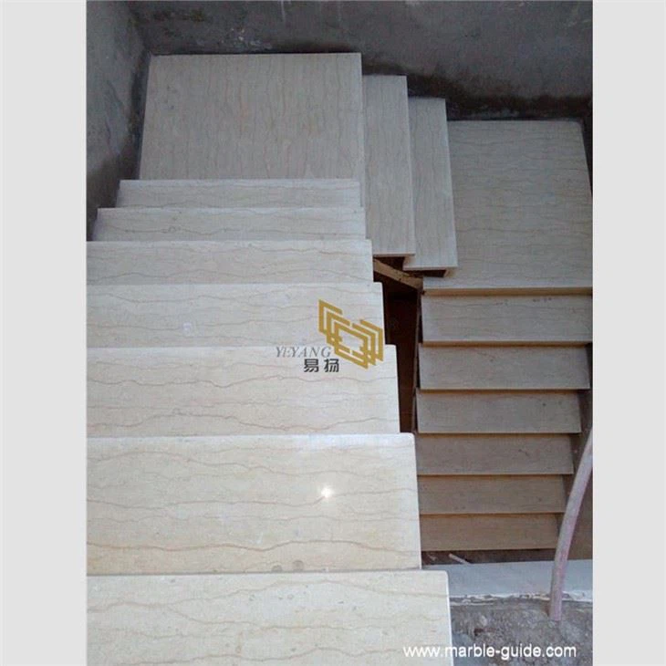 Conception d'escaliers en marbre beige asiatique