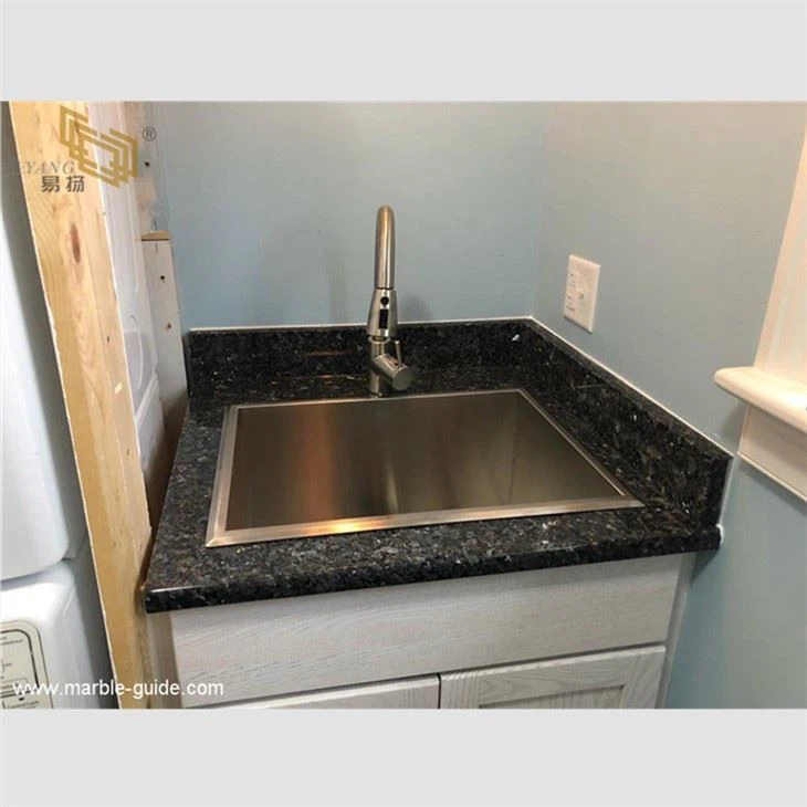 Blue Pearl Granite Countertop White Cabinets