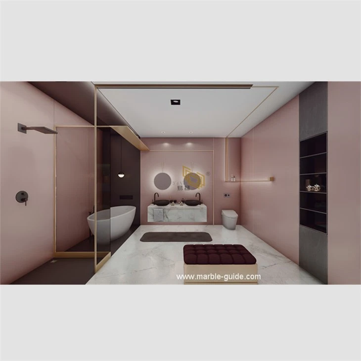Mur de fond en pierre frittée rose Marrone Rosa