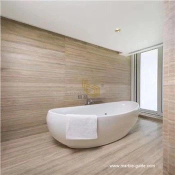 Marbre de travertin beige pour le mur et le sol de la salle de bain