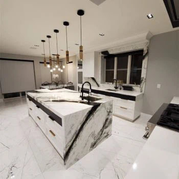 Marbre blanc Panda pour les projets d'appartements